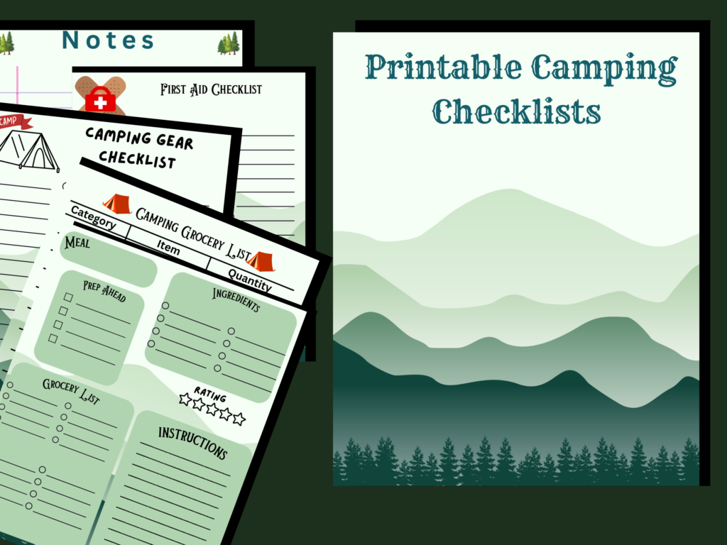 Camping Printable pages.